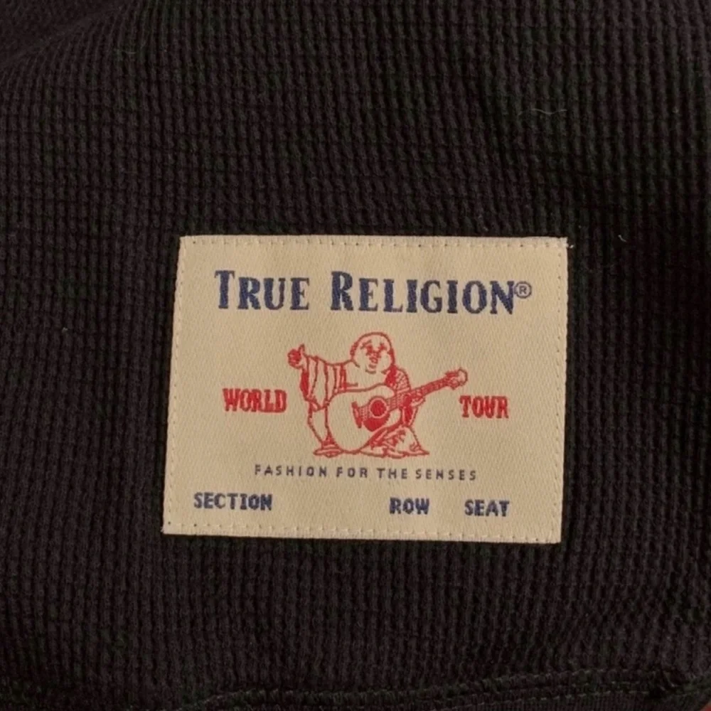 True Religion Black Crewneck Thermal NWT